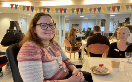 Nadia Mortensen, en av brukerne på Tromsø aktivitet og rehabilitering.