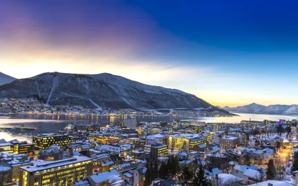 Tromsø i mørketid.