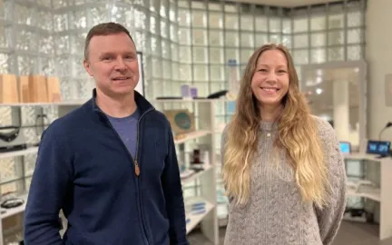 Tom og Stine jobber med velferdsteknologi