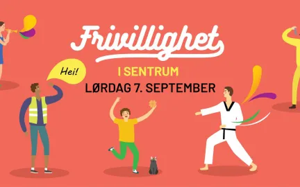 Illustrasjonsplakat for Frivillighet i sentrum for året 2024