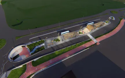 Giæverbukta bussterminal illustrasjon