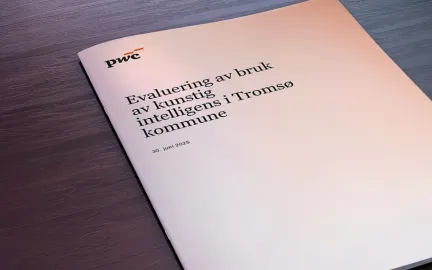 Forside PwC rapport om KI og barnehage- og skolestruktur - juni 2025