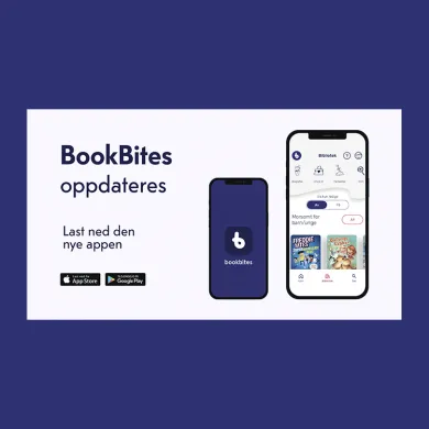 Illustrasjon av ny BookBites-app