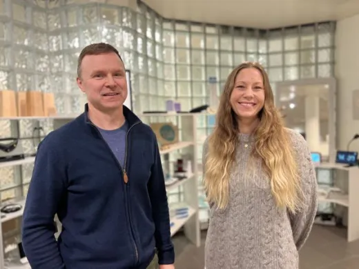 Tom og Stine jobber med velferdsteknologi Tom og Stine jobber med velferdsteknologi