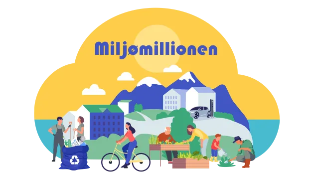Illustrasjon av bærekraftige miljøtiltak