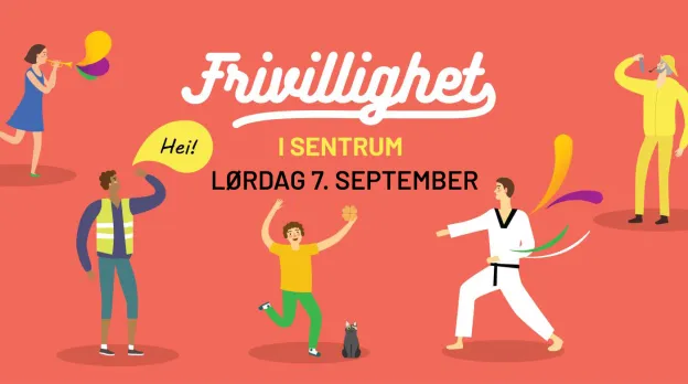 Illustrasjonsplakat for Frivillighet i sentrum for året 2024
