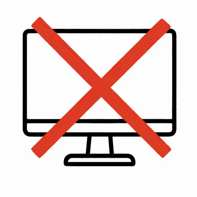 Ingen PC - skilt